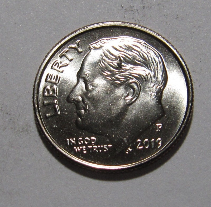 2019 Roosevelt Dime - NICE BU Condition / Obverse Cud - 242SA