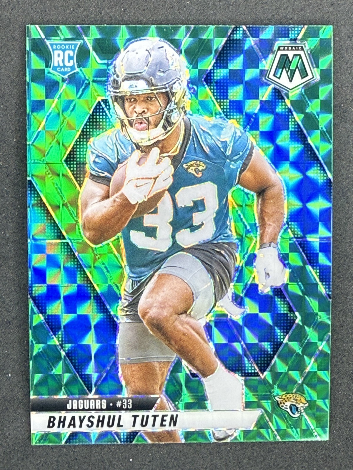 2025 Panini Mosaic BHAYSHUL TUTEN #385 RC Rookie Green Mosaic Prizm - Jaguars