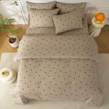 7 Piece Plaid Comforter and Sheet Set,Size Gingham Bedding Twin Heart Plaid