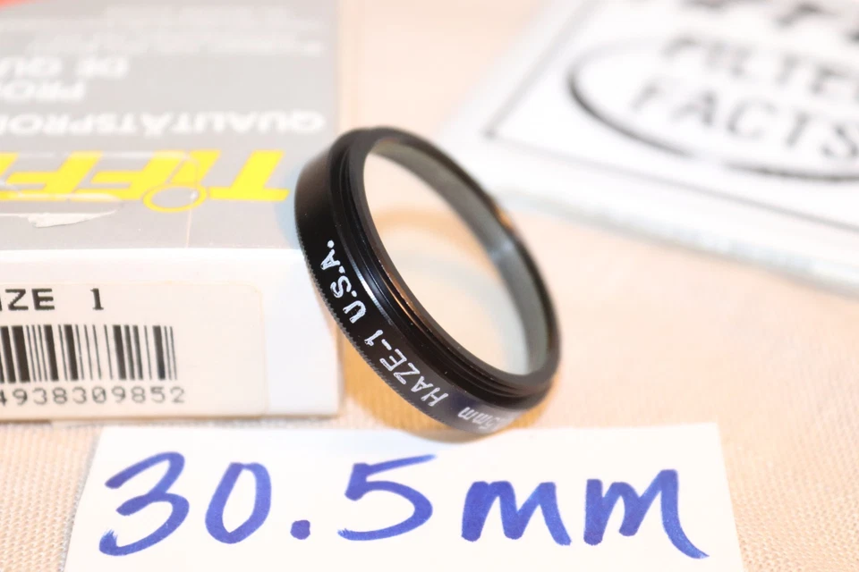 New Vtg Tiffen 30.5mm UV -Haze-1 FILTER USA 37mm Ultra Violet Haze 1 Filter Mint - Image 4 of 4