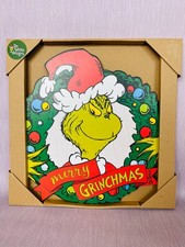 New Dr. Seuss Grinch Christmas Wall Decor Wreath 16 Inch