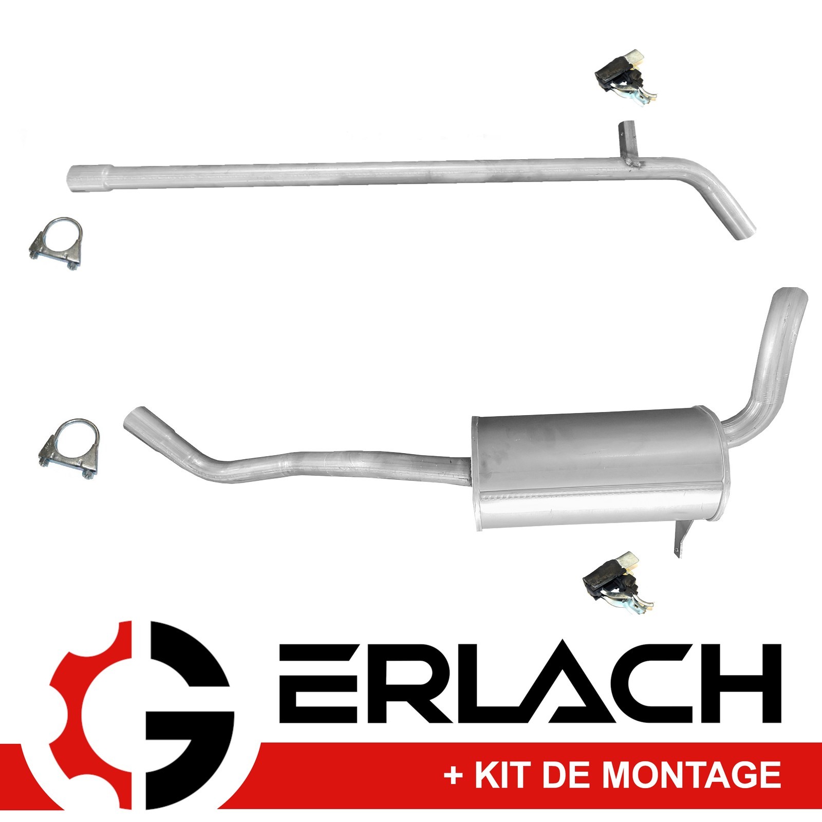 Silencieux d'échappement Clio 3 contre la rouille et les fuites de gaz de rechange 9243