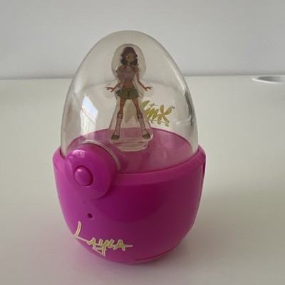 SEGATOYS 2006 Winx Club themed sound activated spinning toy LAYLA  pink egg