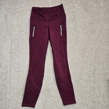 Member's Mark Women's High Rise Extra Warm Leggings Small Maroon New