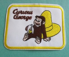 Curious George Sitting Yellow Hat Eating Banana New Iron-On Cartoon Patch 3 "
