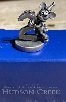 Disney Hudson Pewter Minnie Mouse  #2 Birthday Figurine No.2 Childs Bday NOS