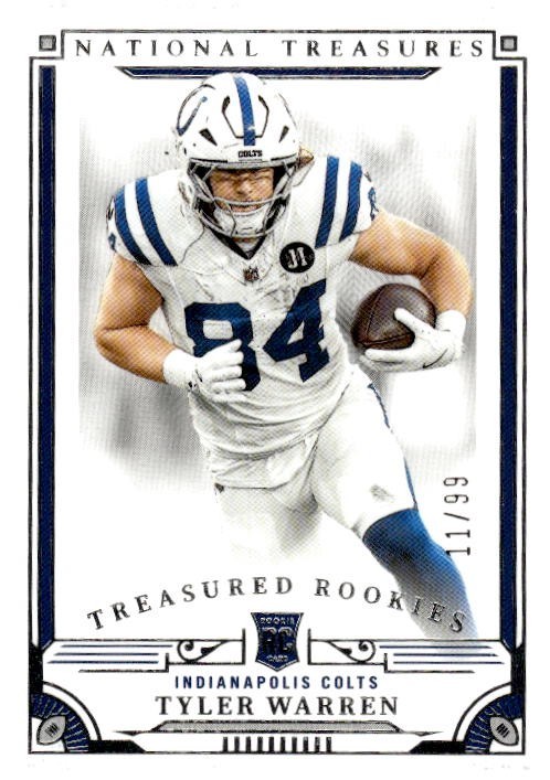 2025 Panini National Treasures Football Tyler Warren #TR-TWN /99