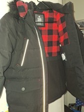 Black Kids Parka Jacket Size 7/8