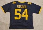 Zach Frazier WVU Mountaineers signed blue and gold football jersey NO COA