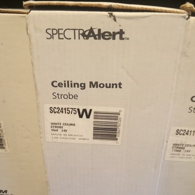 lot of 5 System Sensor SPECTRAlert SC241575W Ceiling Mount White Strobe