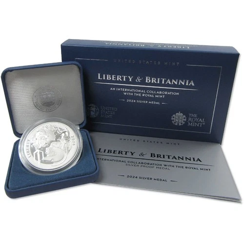 2024 Liberty & Britannia 1 oz .999 Silver Proof Medal OGP COA