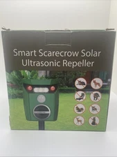 Careland Solar Animal Pest Repellent Ultrasonic LED Flashing New