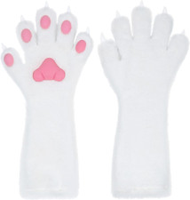 Cosplay Furry Cat Claw Long Gloves Five-Finger Paws Mittens Costume Accessories