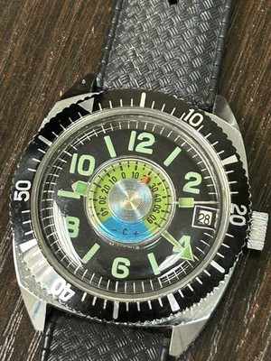 VINTAGE LIP Elette France Thermometer Diver Submarine Thermomètre Wristwatch
