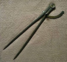 Grand Compas Ancien Charpentier Menuisier 72 cm Fonte / Fer + Laiton Outil XIXe
