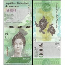 VENEZUELA 5000 Bolivares 18.08.2016 - UNC - Pick 97a