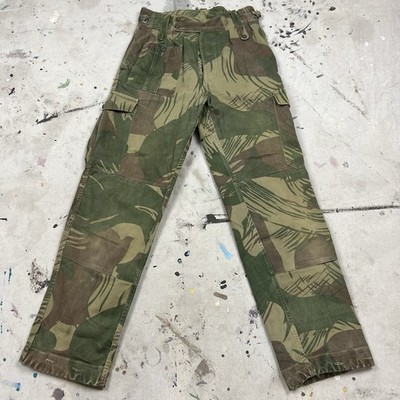 パンツ 60s RHODESIAN ARMY camouflage Trousers Vintage 60s Rhodesian Army Brushstroke Camo Cargo Pants Mens 30x31