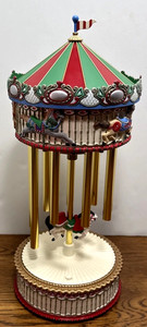 Avon Christmas Carousel Music Box with Musical Chimes 1999 For Parts or Repair