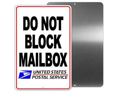 #ad #ad Do Not Block Mailbox USPS Metal Sign Or Decal 6 SIZES no parking SDNB020 $6.89