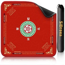 Mahjong Mat, 32.4 32.4 Inch Noise Reduction Anti-Slip Mahjong Mat for Table