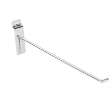 SSWBasics Slatwall Accessories - 12" Chrome Hooks for Slat Wall Accessory