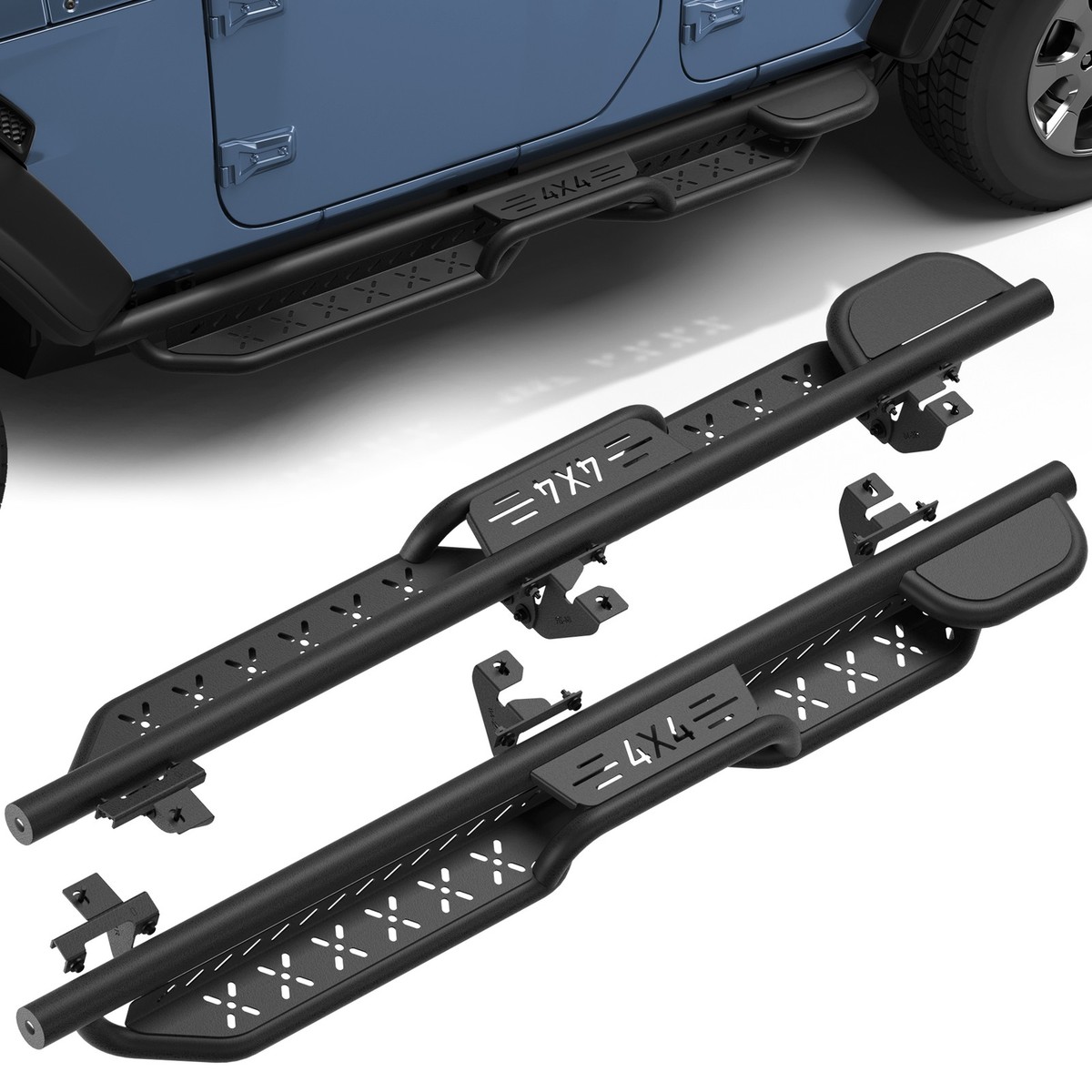 for 2018-2026 Jeep Wrangler JL JLU 4Door Running Board Nerf Bars