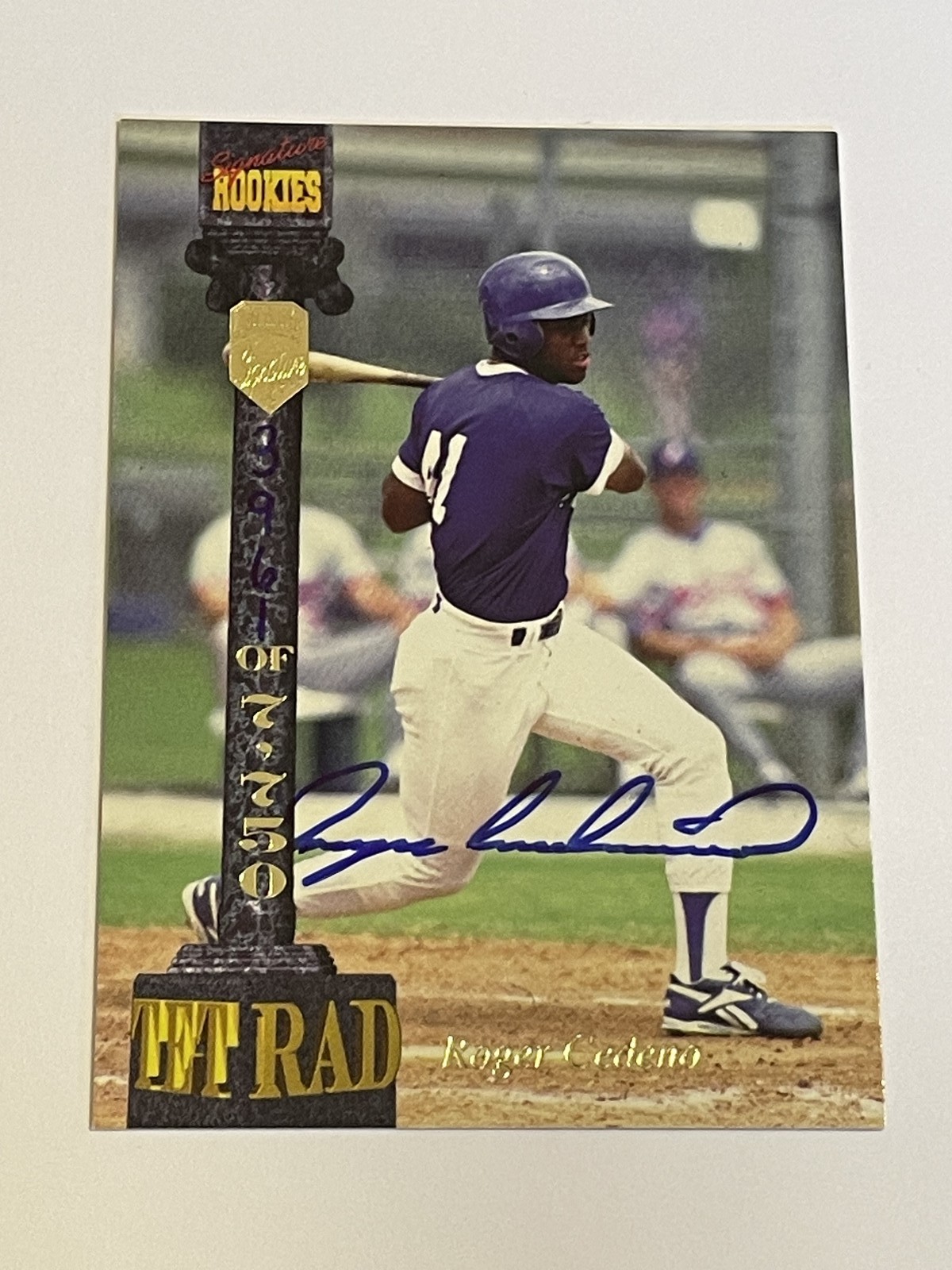 1994 Signature Rookies Tetrad Auto #/7750 - Roger Cedeno - Albuquerque Dukes