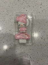 Hello Kitty Pink Glitter Candle Birthday Candle 1 NEW