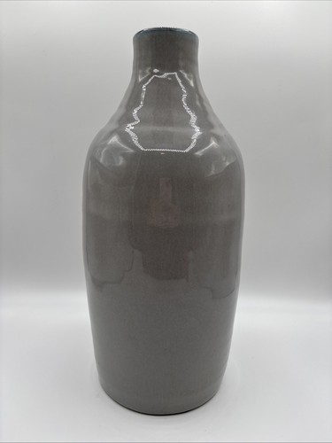 Hobby Lobby Vase Pottery Decorative Home Decor Grey High Gloss 6.9x6.9x14.4” - Picture 1 of 11