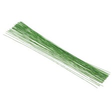 26 Gauge 14" Floral Stem Wire, 100 Pcs Paper Wrapped Flower Stem, Light Green