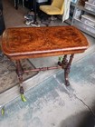Victorian Games Table Antique Burr Walnut 1880 Card