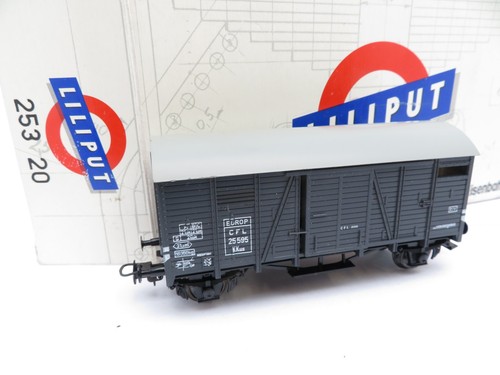 357H0 /3 - Liliput HO 25320 - ged. Güterwagen dunkelgrau der CFL - top in OVP | Condition: Gebraucht