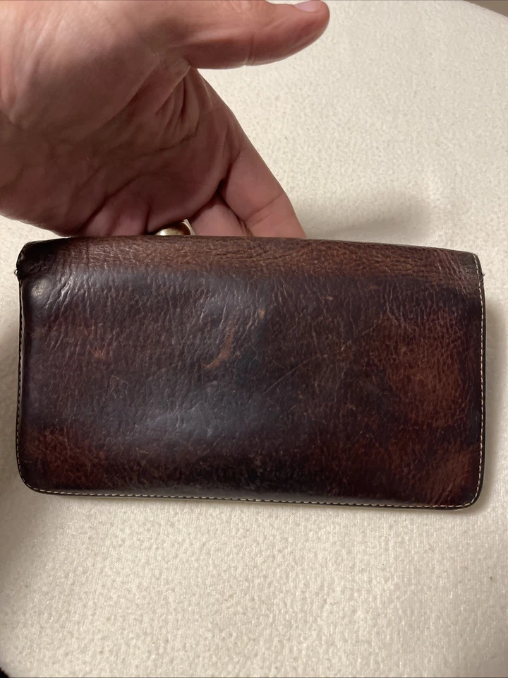 Vintage Mulberry Dark Brown Stunning Leather Clutch Purse Wallet. - Image 4 of 4