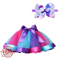 BGFKS Baby Girl Rainbow Tutu Skirt 1st Birthday Outfit