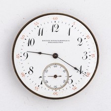 Orologio da tasca Bailey Banks & Biddle Co. Philadelphia movimento con quadrante, lancette e Xtl