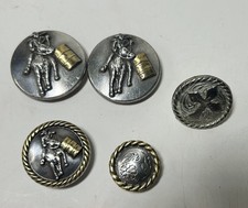 Barrel Racer Concho Lot Of 4Nickel Finish Western Style Screw Back Belts Leather