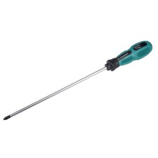  2 Phillips Screwdriver 10 Inch Round Shaft Non Slip Comfortable Handle New