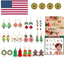 23 Pairs Christmas Earrings for Women Xmas Holiday Dangle Earrings Christmas ...