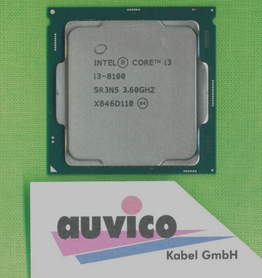 Intel CPU Core Intel i3-8100 3,6 GHz      LGA 1151