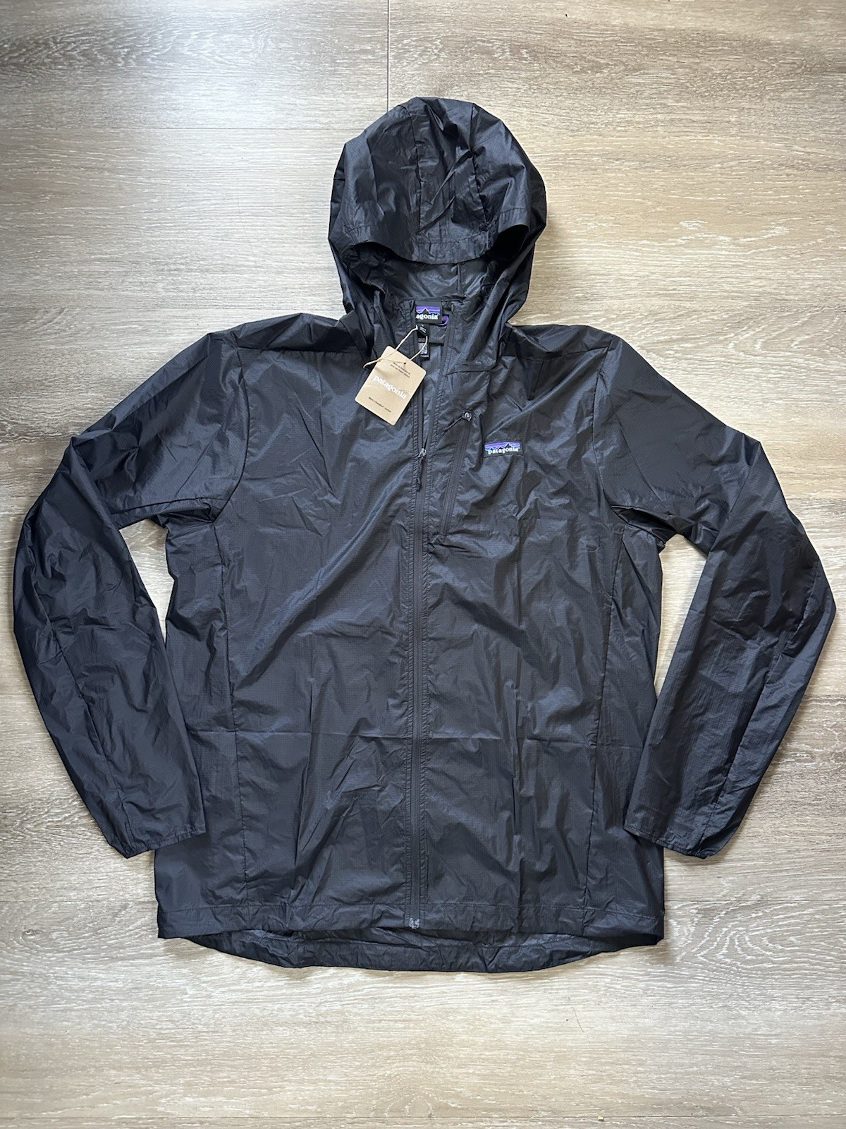 NEW 2026 Patagonia Houdini Full Zip Pullover Mens LARGE Black SP26 24142