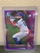 2022 Bowman Draft Chrome Purple Refractor /250 Samuel Munoz #BDC-63 LA Dodgers