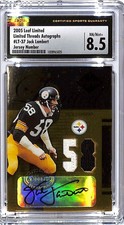 2005 Leaf Limited Jack Lambert Threads Auto Autograph Jersey Number CGC 8.5 /58