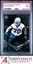 2014 BOWMAN STERLING #27 ZACK MARTIN RC COWBOYS POP 1 PSA 9