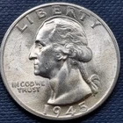 1945 D Washington Quarter 25c Silver BU UNC GEM Brilliant Uncirculated #97189