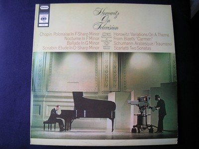 HOROWITZ ON TELEVISION Chopin Scarlatti Schumann Scriabin LP CBS uk