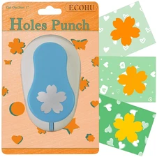 Flower Hole Punch for Craft Size Out 1-Inch, Cherry Blossoms Paper Punch Shapes,