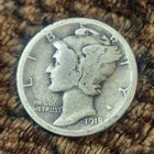 1918 s Mercury Dime San Francisco 10C Silver Circulated US Coin