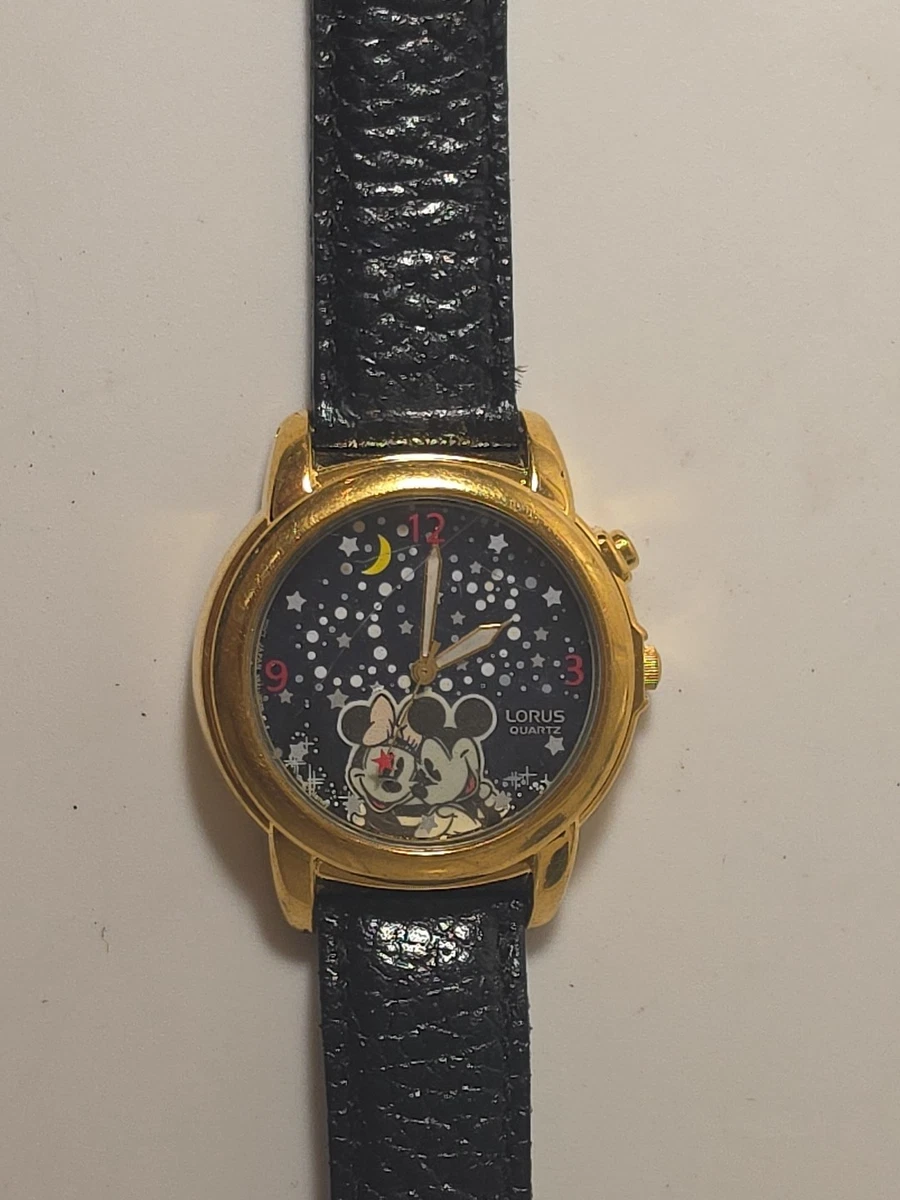 動作○ Vintage Disney Mickey Minnie 腕時計 希少 Vintage Mickey and Minnie Mouse Kissing Watch | Girlfriend Gift