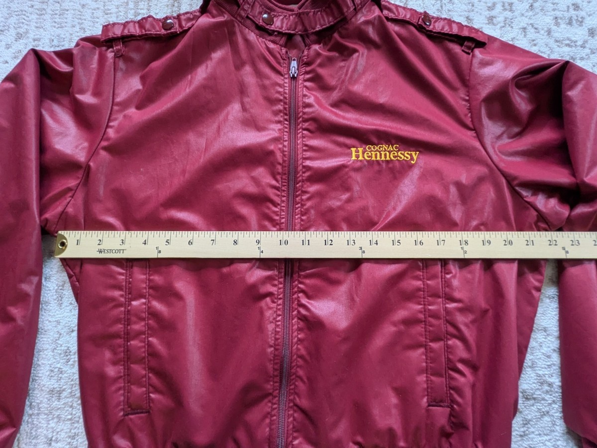 Vintage Hennessy Cognac Racer Jacket Members Only Style Red 