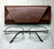 Vintage GENNY 748-B 5377 Eyeglass Frames Only Antique Brown Italy 53-18-135